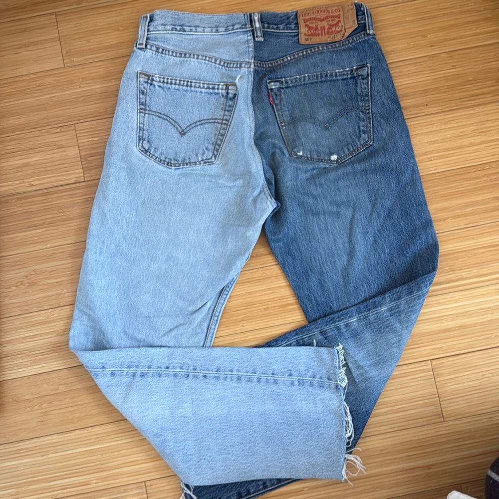 Vintage 501 Levi’s. One of a kind. Color blocked.